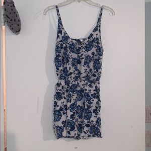 H&M Blue and white floral romper